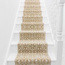 runrug Stair Runner Carpet for Staircases - Soft & Comfy, 9mm - 'Mosaic' in Medium Beige - Size: 60 cm x 450 cm - thumbnail 3