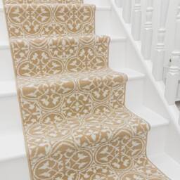 runrug Stair Runner Carpet for Staircases - Soft & Comfy, 9mm - 'Mosaic' in Medium Beige - Size: 60 cm x 450 cm - thumbnail 1