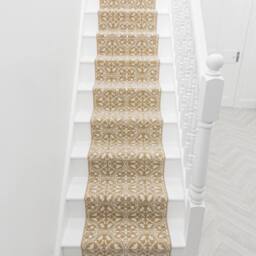runrug Stair Runner Carpet for Staircases - Soft & Comfy, 9mm - 'Mosaic' in Medium Beige - Size: 60 cm x 450 cm - thumbnail 7