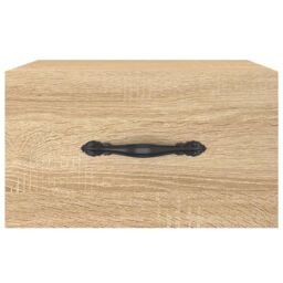 Berkfield Home Wall-mounted Bedside Cabinet Sonoma Oak 35x35x20 cm in Brown - Size: 35 x 35 x 20 cm - thumbnail 5