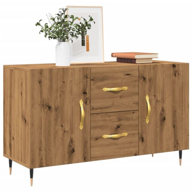 Berkfield Home Sideboard Artisan Oak 100x36x60 cm Engineered Wood in Brown - Size: 100 x 36 x 60 cm - image 1