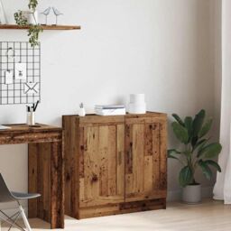 Berkfield Home Book Cabinet Old Wood 82.5x30.5x80 cm Engineered Wood in Brown - thumbnail 4