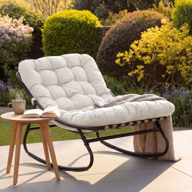 Artemis Home Solace Outdoor Rocking Chair in Beige - image 1