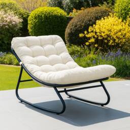 Artemis Home Solace Outdoor Rocking Chair in Beige - thumbnail 4