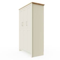 Timber Art Design Lisbon 3 Door Wardrobe - Modern Bedroom Storage Unit in Cream - thumbnail 6
