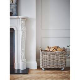 Lemon Pavilion Furniture and Decor Log Cart - Natural Rattan - L39 x W58 x H49 cm - Brown - thumbnail 2