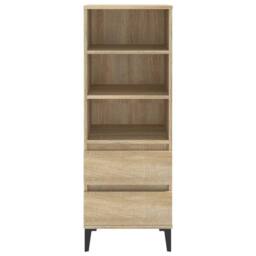 Berkfield Home Highboard Sonoma Oak 40x36x110 cm Engineered Wood in Beige - Size: 40 x 36 x 110 cm - thumbnail 3
