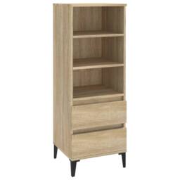 Berkfield Home Highboard Sonoma Oak 40x36x110 cm Engineered Wood in Beige - Size: 40 x 36 x 110 cm - thumbnail 2