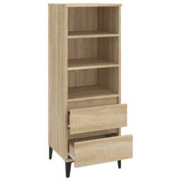 Berkfield Home Highboard Sonoma Oak 40x36x110 cm Engineered Wood in Beige - Size: 40 x 36 x 110 cm - thumbnail 4