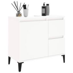 Berkfield Home Durable Bathroom Cabinet White 65x33x60 cm Engineered Wood - Size: 65 x 33 x 60 cm - thumbnail 5