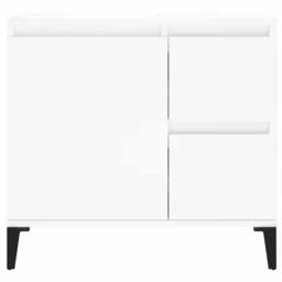 Berkfield Home Durable Bathroom Cabinet White 65x33x60 cm Engineered Wood - Size: 65 x 33 x 60 cm - thumbnail 7