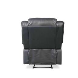 Furnishings For Less UK Cortland Leather Look Single Seater Armchair Manual Reclining Black - thumbnail 7