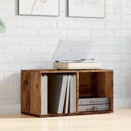 Berkfield Home LP Storage Box Old Wood 69.5x34x36 cm Engineered Wood in Brown - thumbnail 1