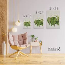 "Artery8 New Zealand Whau Cork Tree Flowers Featon Canvas Wall Art Print in Beige - Size: W18"" x H24""" - thumbnail 4