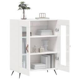 Berkfield Home Sideboard High Gloss White 69.5x34x90 cm Engineered Wood - thumbnail 4