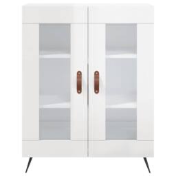 Berkfield Home Sideboard High Gloss White 69.5x34x90 cm Engineered Wood - thumbnail 5