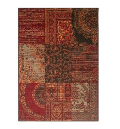Kukoon Red Brown Traditional Patchwork Living Area Rug - Size: 160 cm x 230 cm - thumbnail 2