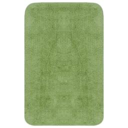 Berkfield Home Bathroom Mat Set 3 Pieces Fabric Green - thumbnail 2