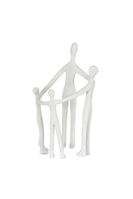 KDMD Kin Large Family Resin Ornament with Intertwined Figures in White - image 1