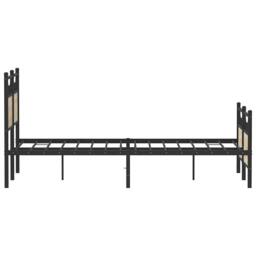 Berkfield Home Durable Bed Frame without Mattress Sonoma Oak 120x200 cm Engineer in Brown - Size: Small Double - thumbnail 7