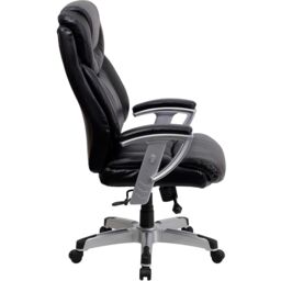 FWStyle Black Faux Leather Cushioned High Back Executive Office Chair - thumbnail 3