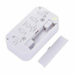 NESTLUNE Bedside Digital LED Snooze Alarm Clock in White - Size: 100 cm x 15 cm - thumbnail 4