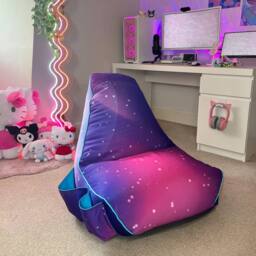 rucomfy Beanbags rucomfy Kids Purple Galaxy Bean Bag Chair - Gaming Lounger for Kids - thumbnail 1