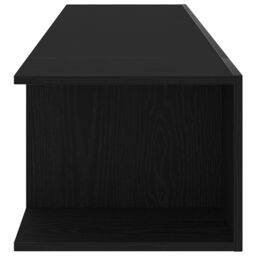 Berkfield Home TV Stand with LED Lights, Black Oak, 135x39x30cm, Made of Engineered Wood - Size: 135 x 39 x 30 cm - thumbnail 7
