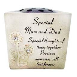 David Fischhoff Memorial Grave Sunflower Rose Bowl - Special Mum & Dad in Cream - thumbnail 4