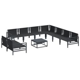 Berkfield Home Garden Sofa Set 10 pcs Anthracite Steel - thumbnail 7