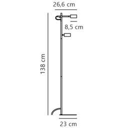 Nordlux Modern Indoor Floor Lamp Black Metal Intergrated LED 3-Level Dimming - Mains Powered, IP20 - thumbnail 9