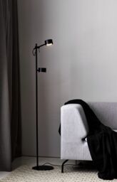 Nordlux Modern Indoor Floor Lamp Black Metal Intergrated LED 3-Level Dimming - Mains Powered, IP20 - thumbnail 4