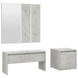 Berkfield Home Hallway Furniture Set Concrete Grey Engineered Wood - thumbnail 1