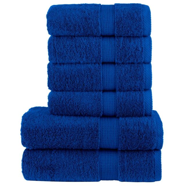 Berkfield Home 6 Piece Premium Towel Set SOLUND Blue 600 gsm - image 1