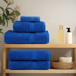 Berkfield Home 6 Piece Premium Towel Set SOLUND Blue 600 gsm - thumbnail 3