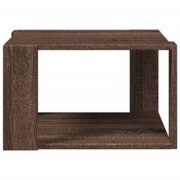 Berkfield Home Coffee Table Brown Oak 51.5x51.5x30 cm Engineered Wood - thumbnail 4