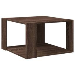 Berkfield Home Coffee Table Brown Oak 51.5x51.5x30 cm Engineered Wood - thumbnail 6