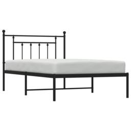 Berkfield Home Metal Bed Frame with Headboard Black 107x203 cm - thumbnail 5