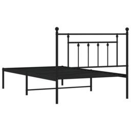 Berkfield Home Metal Bed Frame with Headboard Black 107x203 cm - thumbnail 7