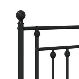 Berkfield Home Metal Bed Frame with Headboard Black 107x203 cm - thumbnail 8