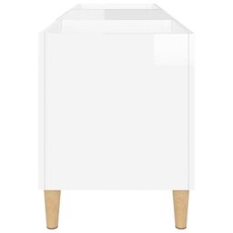 Berkfield Home Record Cabinet High Gloss White 121x38x48 cm Engineered Wood - Size: 121 x 38 x 48 cm - thumbnail 6