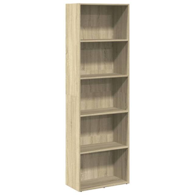 Berkfield Home Bookcase Sonoma Oak 60x30x189 cm Engineered Wood in Light Tan - Size: 60 x 30 x 189 cm - image 1