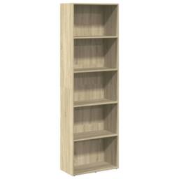 Berkfield Home Bookcase Sonoma Oak 60x30x189 cm Engineered Wood in Light Tan - Size: 60 x 30 x 189 cm - thumbnail 1