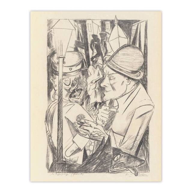 "Artery8 War Veteran The Way Home Max Beckmann Wall Art Poster Print in Beige - Size: W18"" x H24""" - image 1