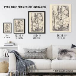 "Artery8 War Veteran The Way Home Max Beckmann Wall Art Poster Print in Beige - Size: W18"" x H24""" - thumbnail 3