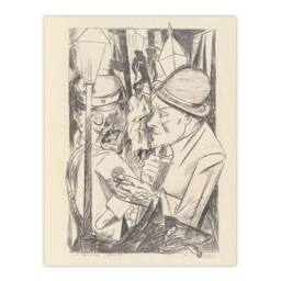 "Artery8 War Veteran The Way Home Max Beckmann Wall Art Poster Print in Beige - Size: W18"" x H24""" - thumbnail 1