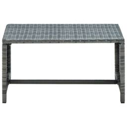 Berkfield Home Coffee Table Anthracite 70x40x38 cm Poly Rattan in Black - Size: 70 x 40 x 38 cm - thumbnail 2