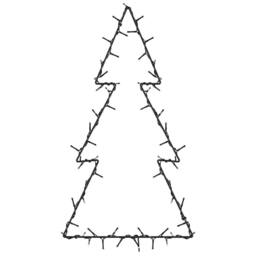 Berkfield Home Stunning Christmas Lights Christmas Tree Silhouette 80 LEDs Warm White in Black