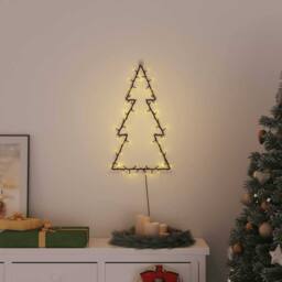 Berkfield Home Stunning Christmas Lights Christmas Tree Silhouette 80 LEDs Warm White in Black - thumbnail 2