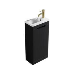 Bathroom Kingdom Acerra Black Cloakroom Vanity Basin 400mm - thumbnail 1